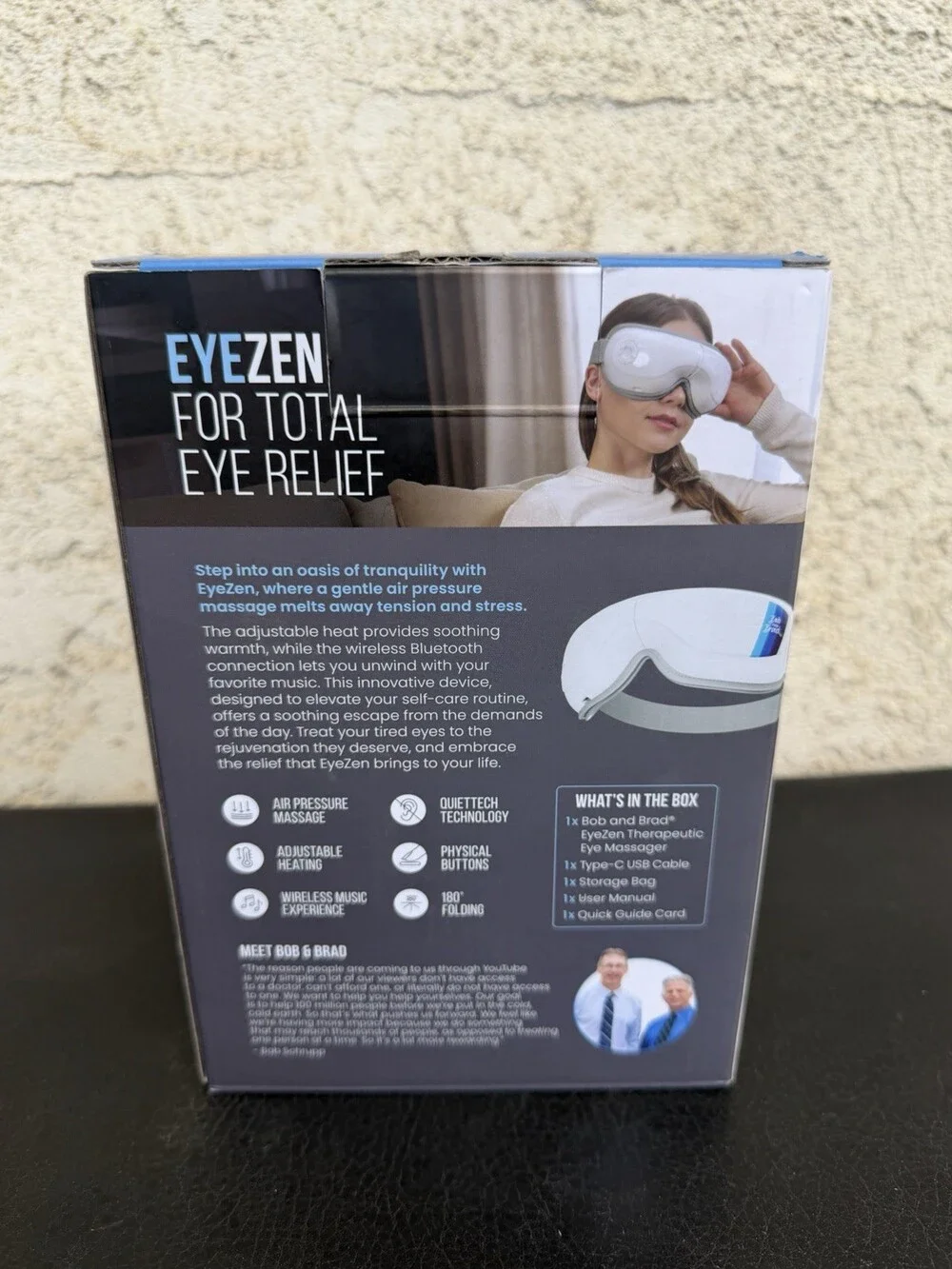 New Bob and Brad EYE EASE Eye Massager Mask WIRELESS Model A 3
